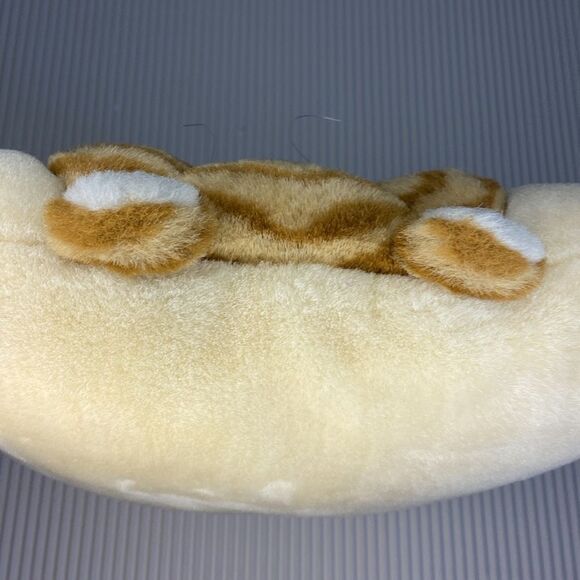 Vintage Orange Striped Tabby Cat Plush Stuffed Animal Cushion Pillow Square 10" - Picture 6 of 6